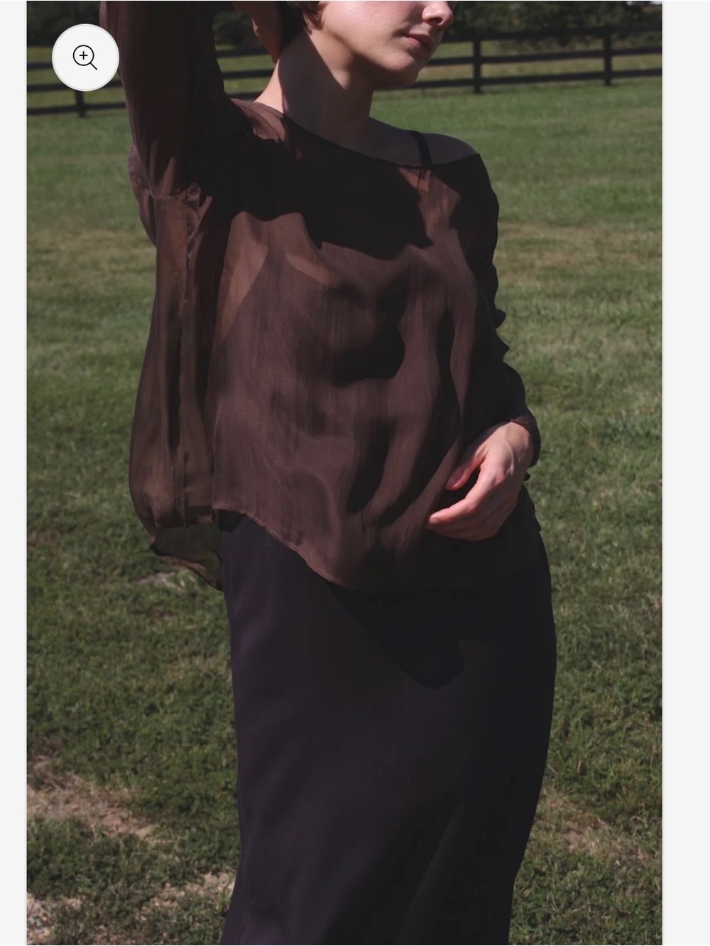 ISO: Na Nin Esme Sheer Silk Blouse in Ochre